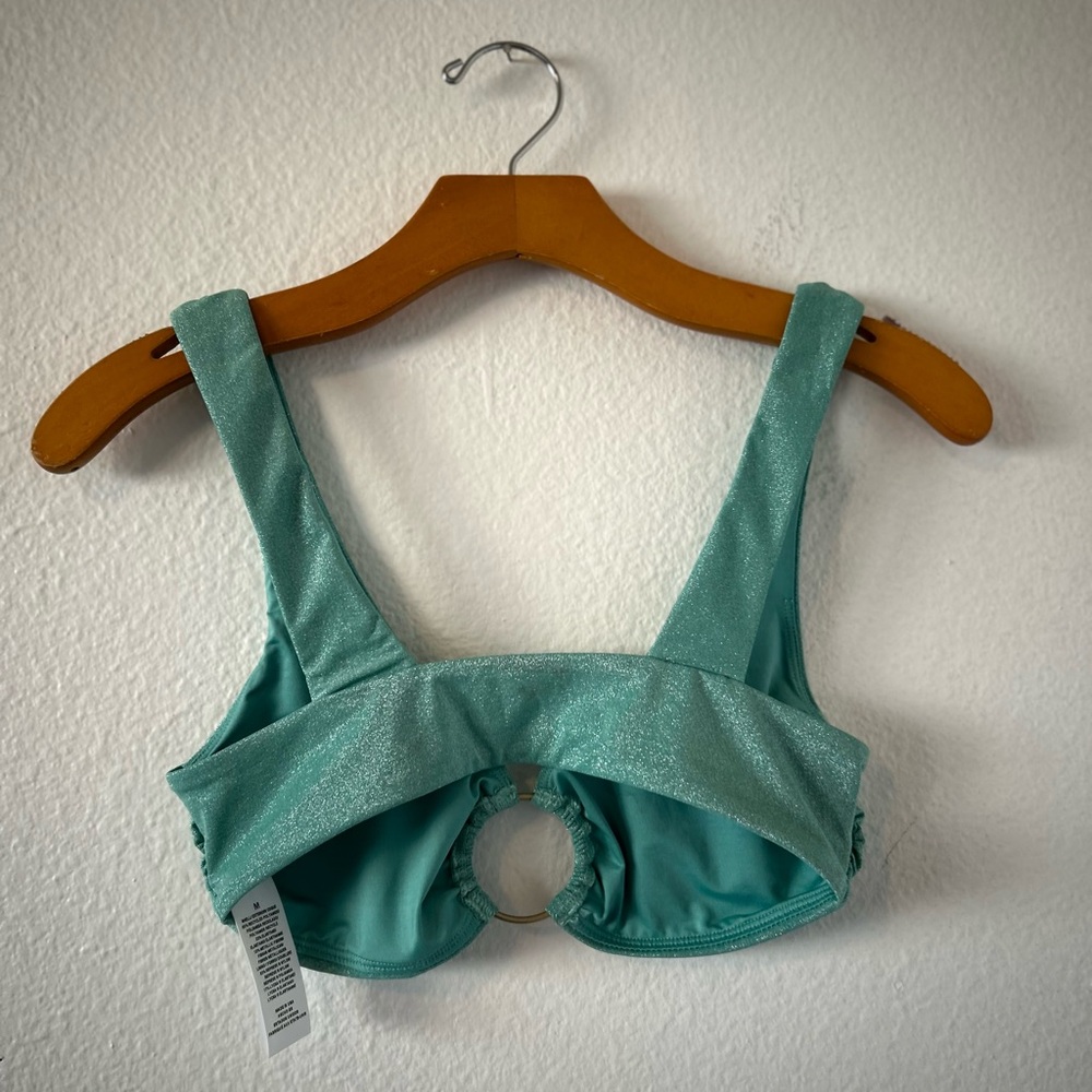 Vitamin A Skylar Top Aqua Metallic Size M - Picture 7 of 8